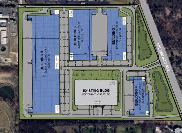 Site plan — 100 S Milwaukee Avenue