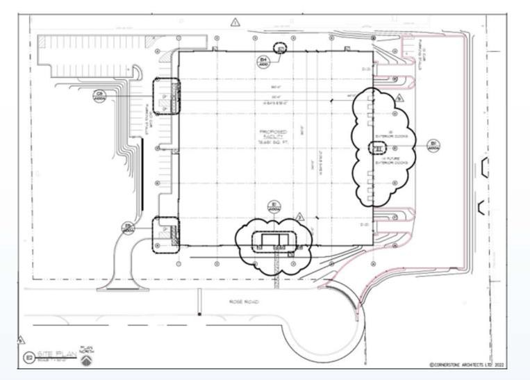 Site plan — 1400 Rose Road