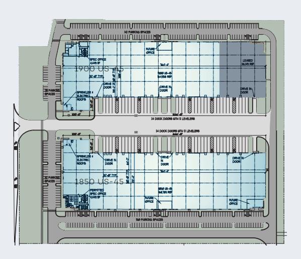 Site plan — 1850 N US Highway 45