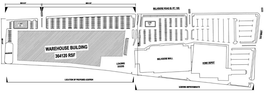 Site plan — 2107 Belvidere Road