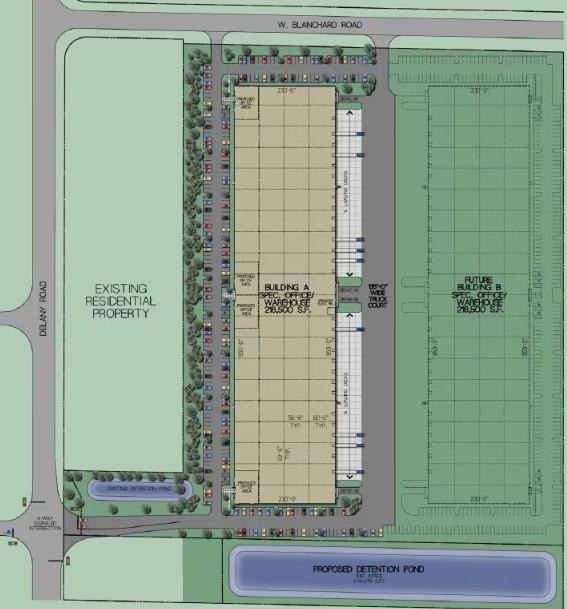 Site plan — 2451 North Delany Road